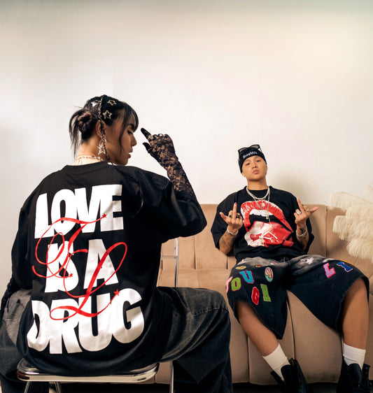 Love Is A Drug Tee - Black